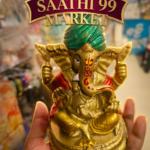 Handcrafted Golden Lord Ganesha Idol / Statue