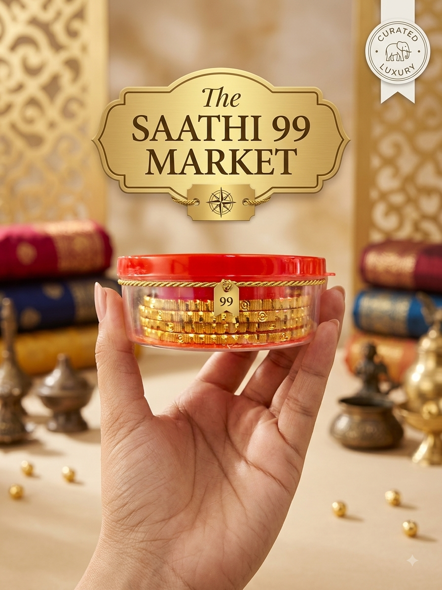 1786609796317 Traditional Gold Toned Bangles Set in Storage Box - Image 1