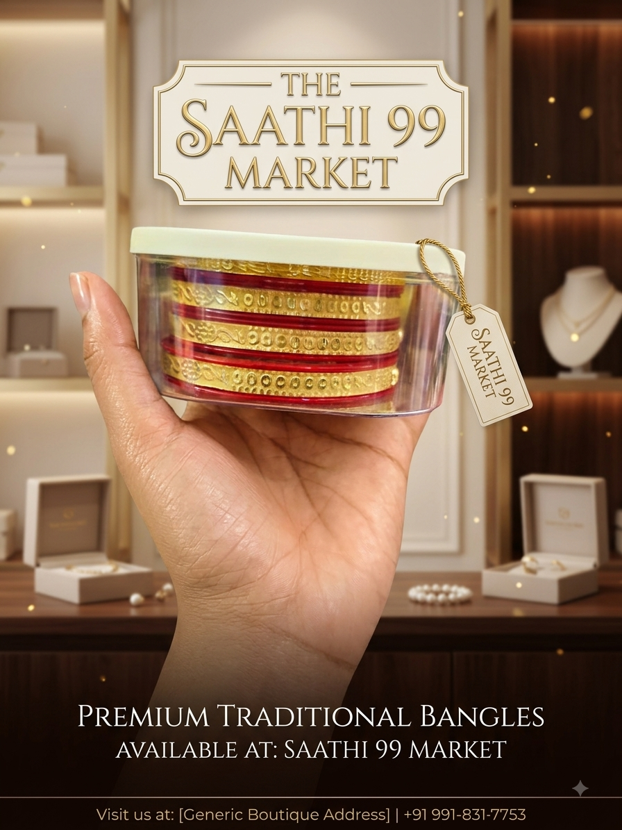 1786610253883 Premium Traditional Gold-Toned Bangles Set with Box - Image 1