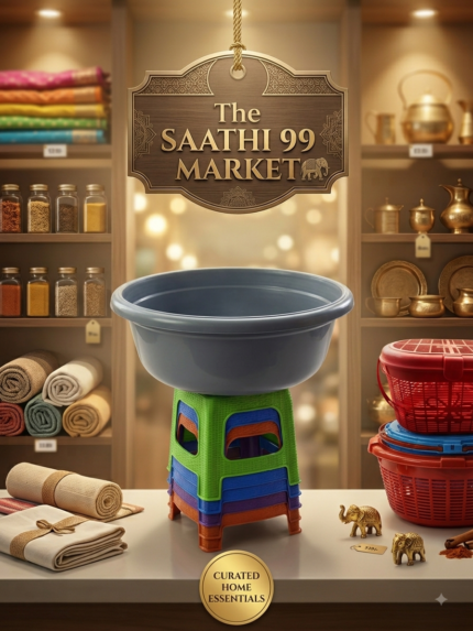 Heavy-Duty Plastic Household Basin Stool Combo