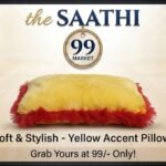 Soft & Stylish Yellow Accent Pillow / Cushion