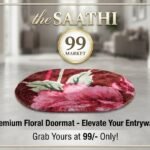 Premium Floral Round Entryway Doormat & Floor Mat