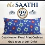 Cozy Home Floral Print Decorative Cushion / Pillow