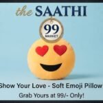 Soft Plush Heart Eyes Emoji Cushion / Pillow